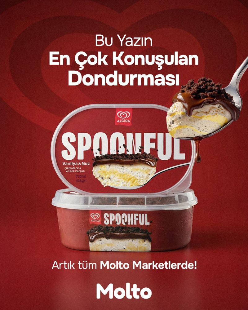Molto Market Algida Spoonful sosyal medya kampanya tasarımı