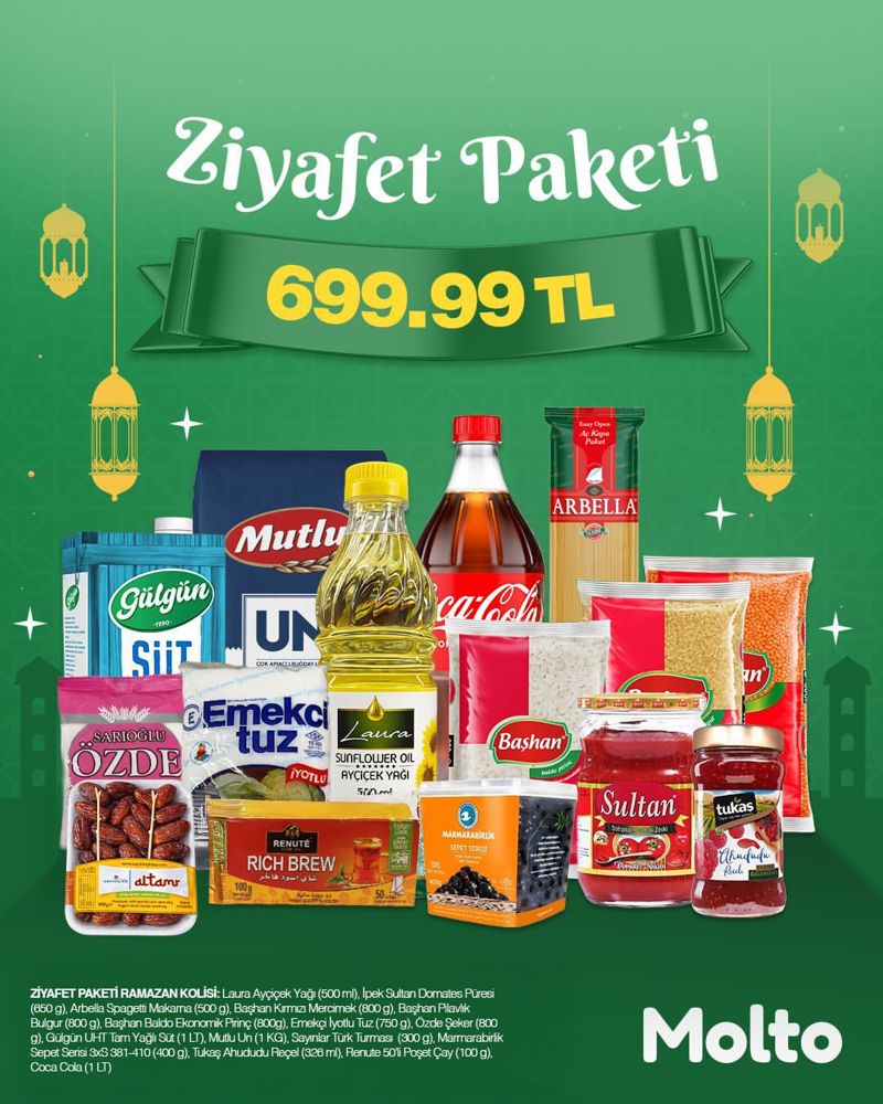 Molto Market Ramazan Ziyafet Paketi sosyal medya tasarımı
